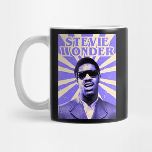 Younger Stevie Wonder Retro Neon Purple Mug